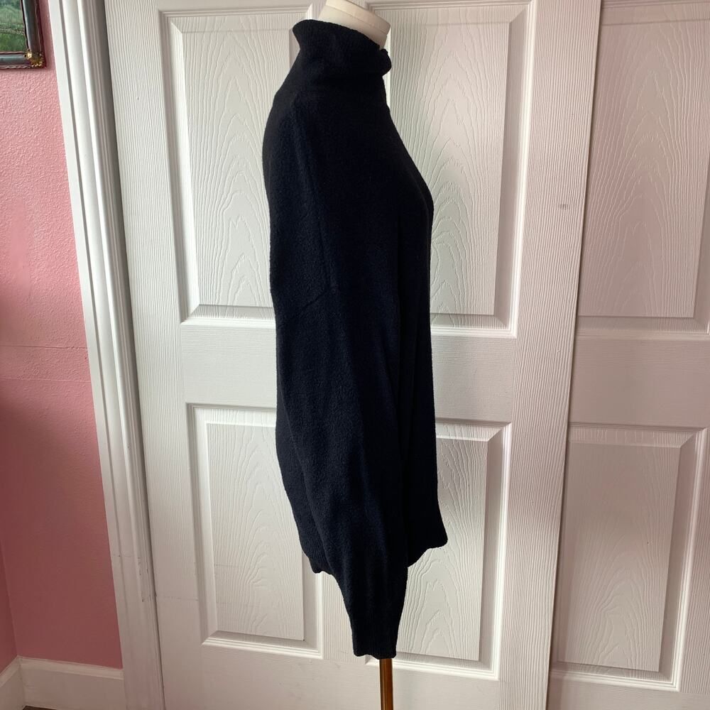 Aritzia Wilfred Free Navy Funnel Neck Tunic Oversized Sweater Size S - Picture 6 of 10